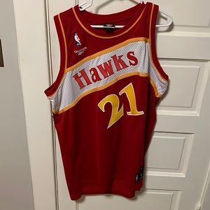 Retro Reebok Atlanta Hawks Dominque Wilkins Jersey - Size Large